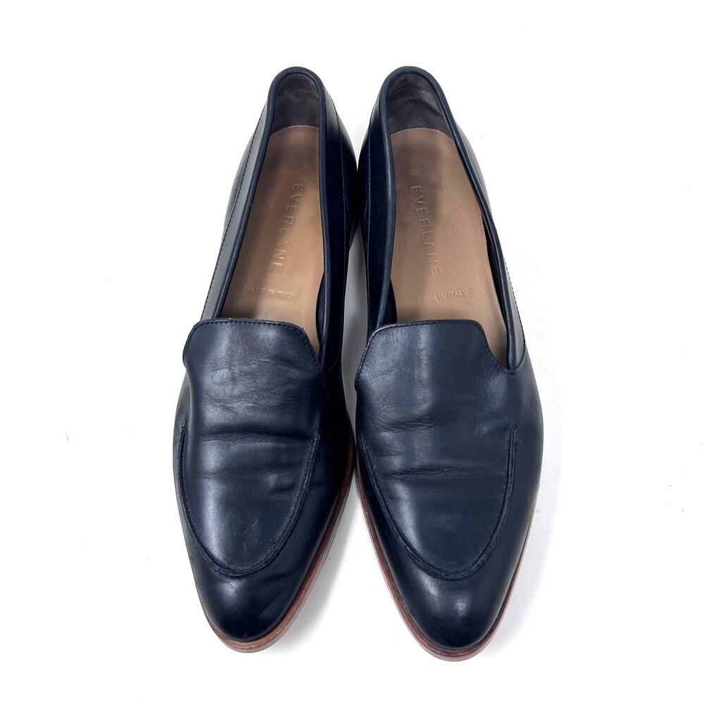Everlane Modern Loafer Women's 11 Black Leather Pointed Toe‎ Classic Luxury Shoe - Picture 3 of 9